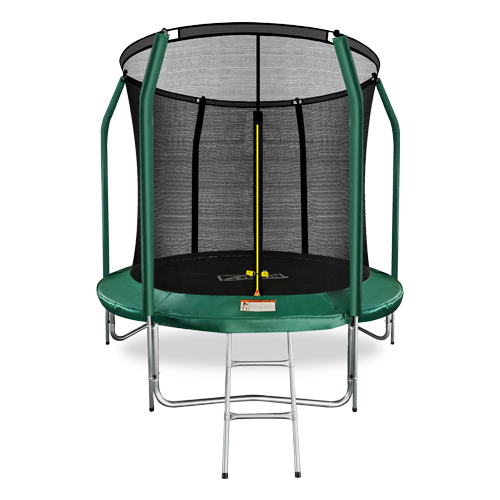 Батут премиум Arland 8FT с внутренней страховочной сеткой и лестницей (Dark green)