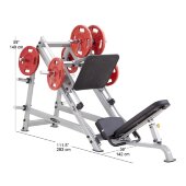 Жим ногами под углом 45 на свободных весах Steelflex PLDP
